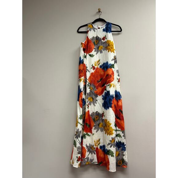 TUCKERNUCK Crimson Poppy Cotton Linen Portia Dress Size L NWT - Picture 4 of 6